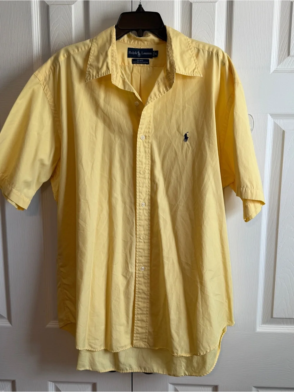 Polo by Ralph Lauren Pale Yellow Short-Sleeve Button-Down Shirt